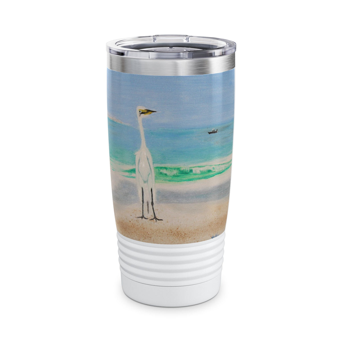 Great Egret 20oz Tumbler — Original Art by Craig Shocklee