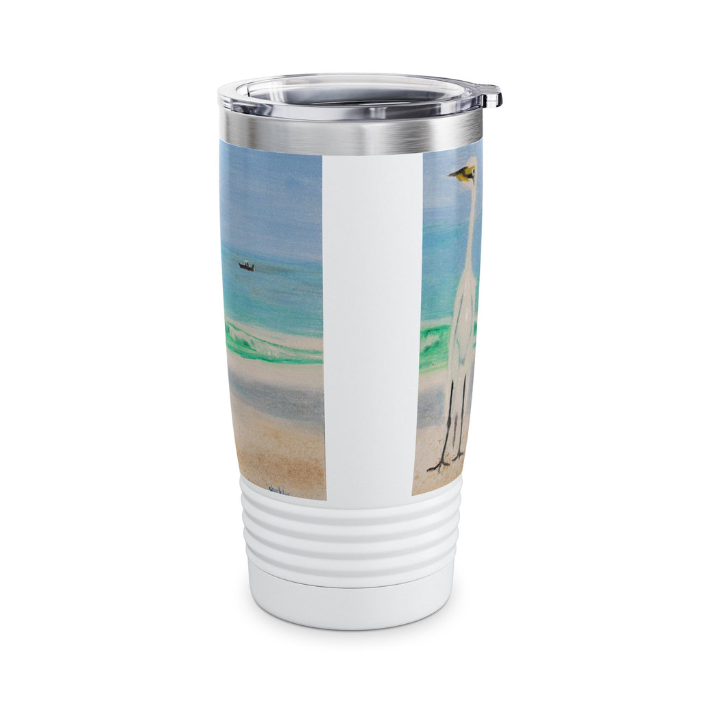 Great Egret 20oz Tumbler — Original Art by Craig Shocklee