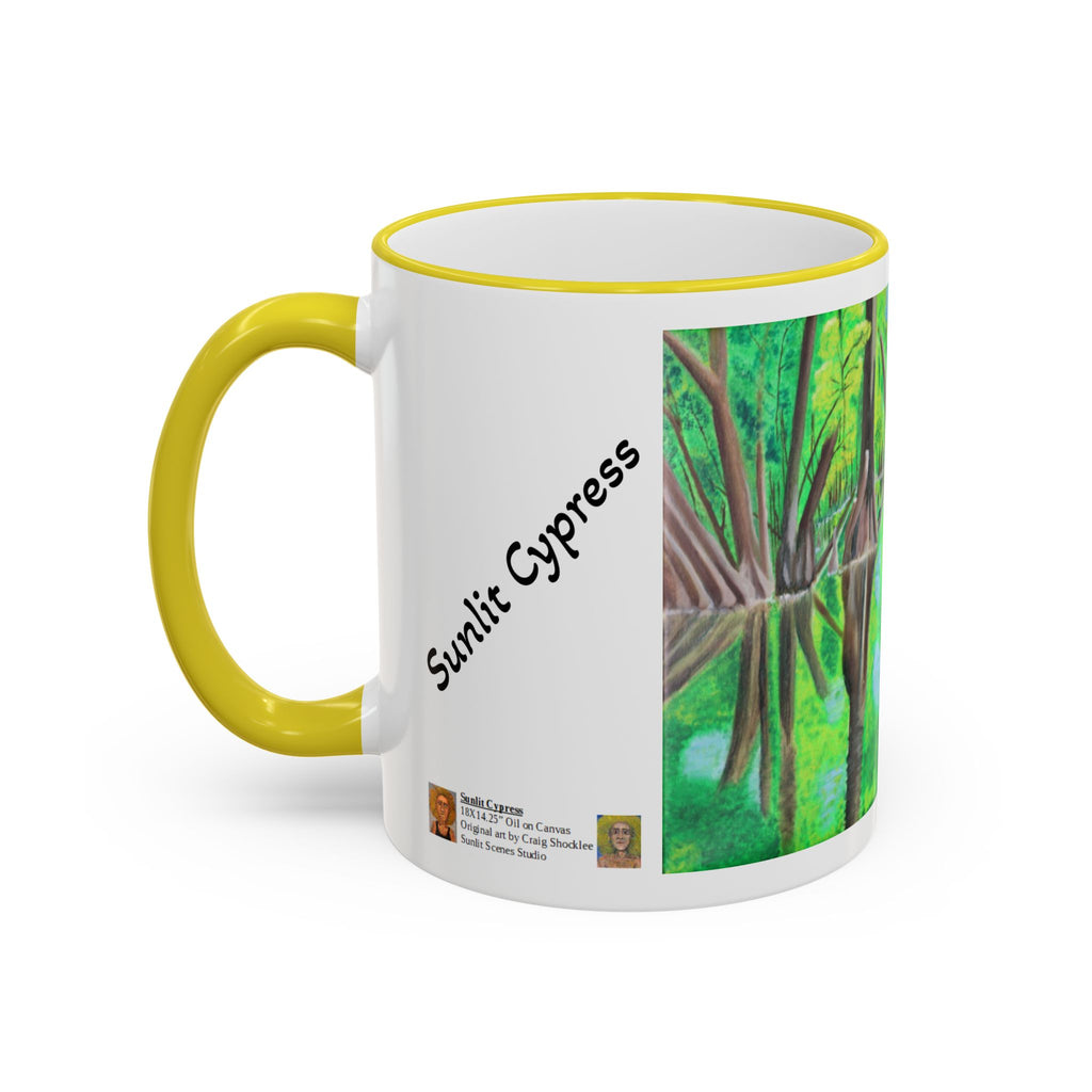 Sunlit Cypress Ceramic Mug - Original Art by Craig Shocklee(11oz)