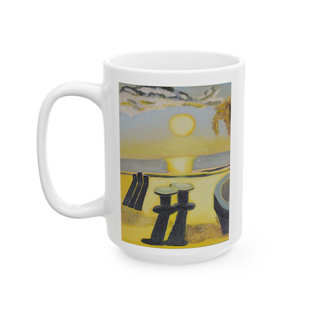 Sunshine on the Beach Ceramic Mug — Original Art by Craig Shocklee