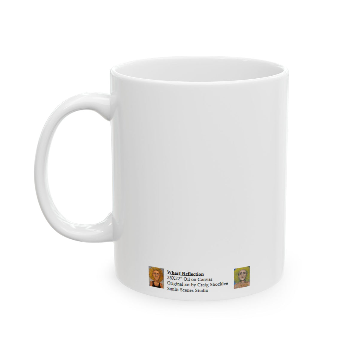 Wharf Reflections ceramic mug - Original Art by Craig Shocklee