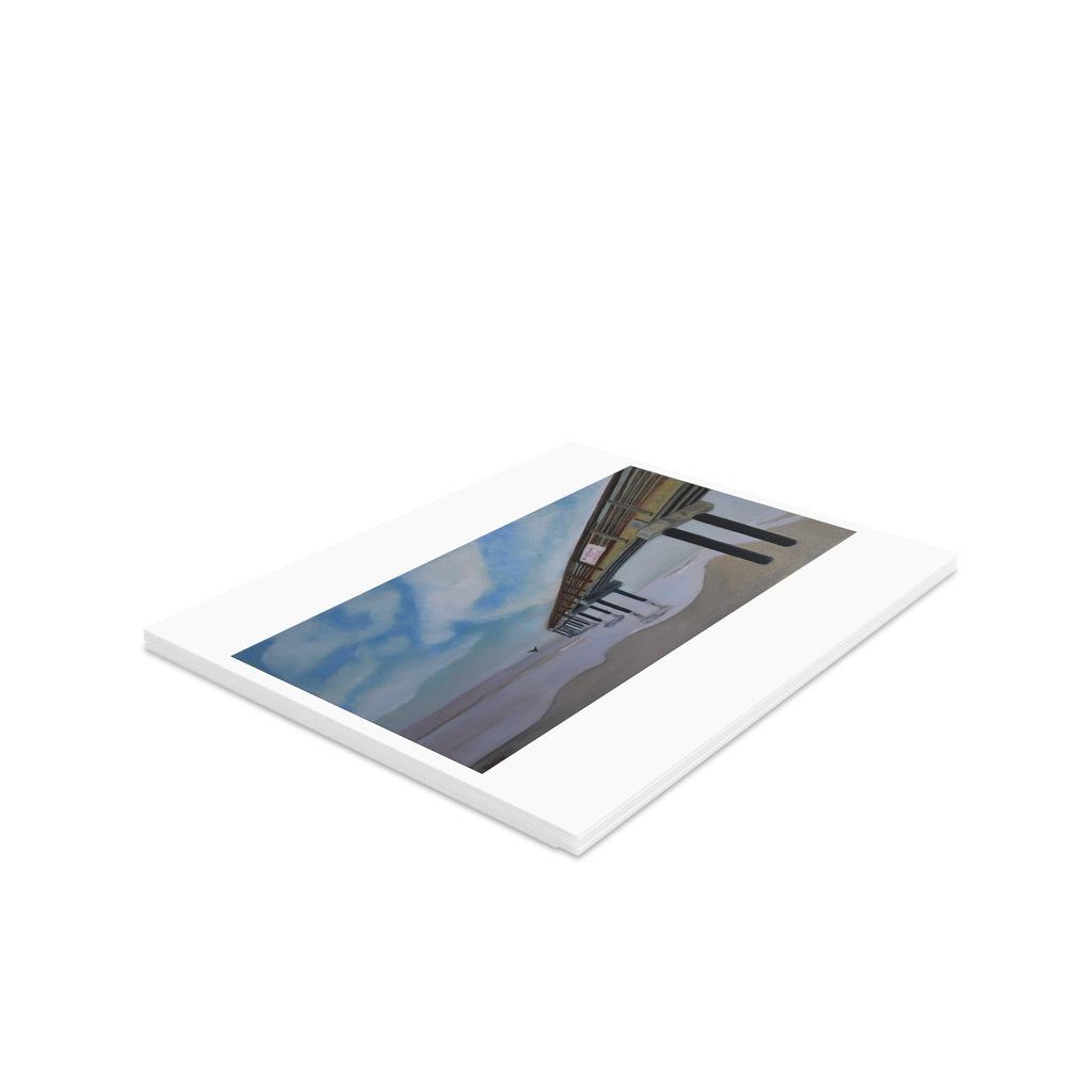 Right Whale Pier — Greeting Card | Original Painting by Craig Shocklee - Set of 7