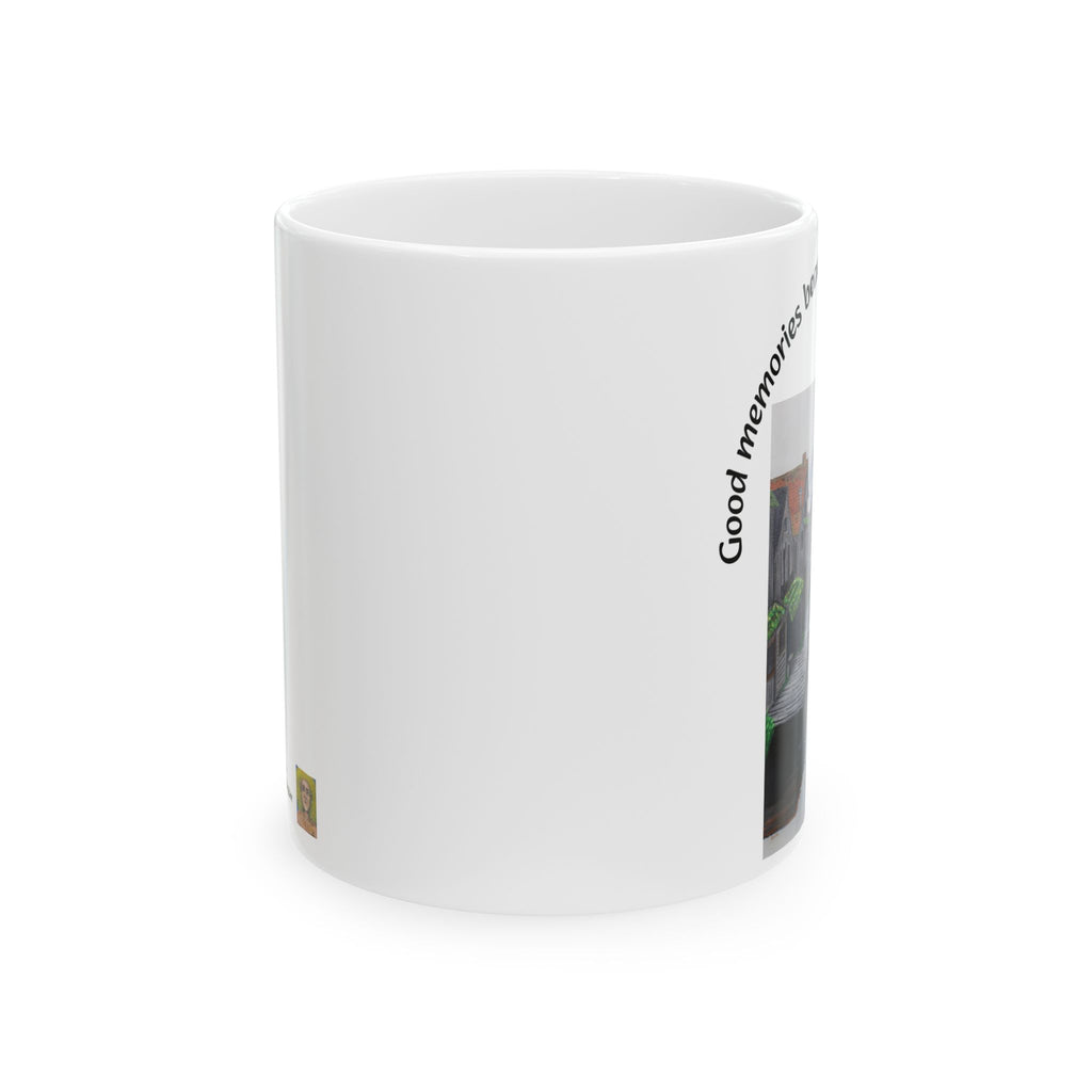 Wharf Reflections ceramic mug - Original Art by Craig Shocklee